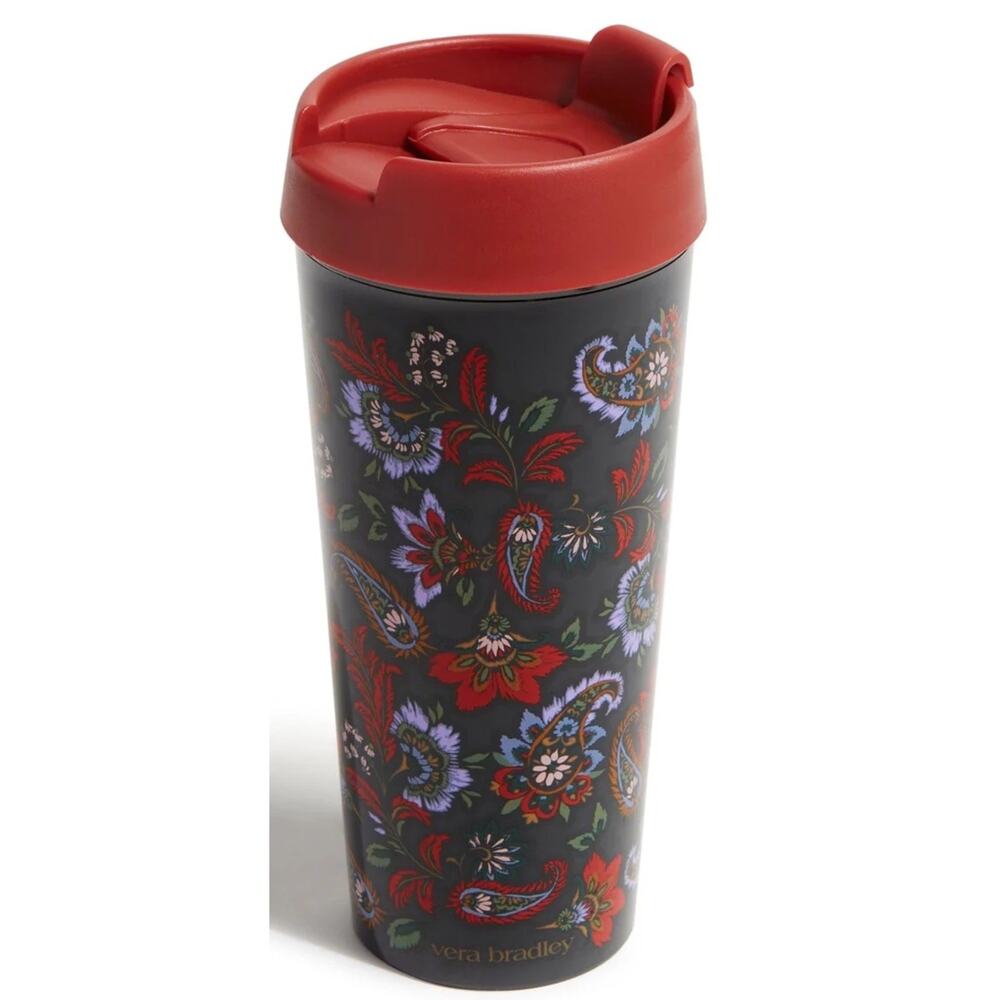 Vera Bradley Thermal Travel Mug 16 oz Venetian Paisley Retired Pattern New